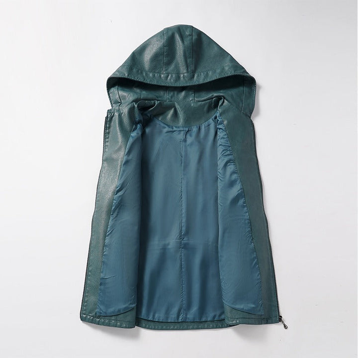 Chic Leather Adventure Hoodie