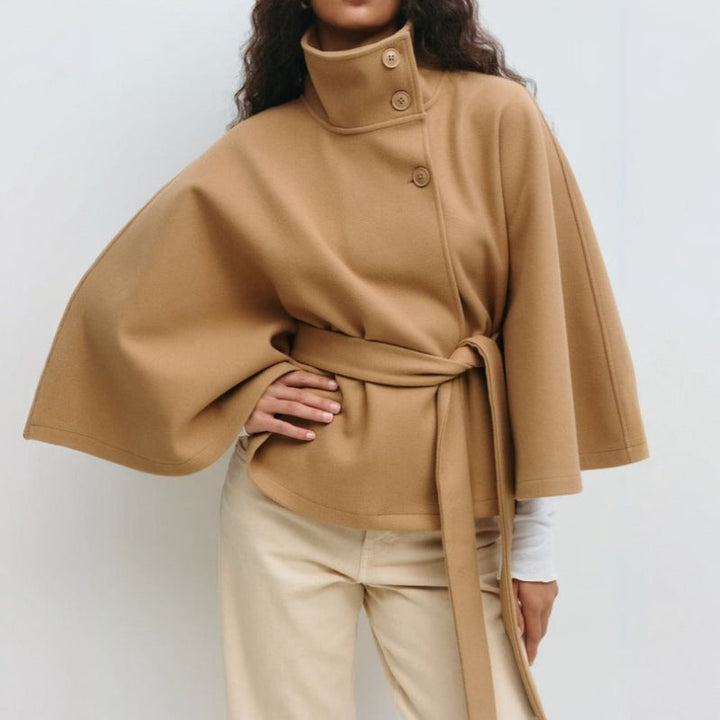Elegant Wool Cape Coat