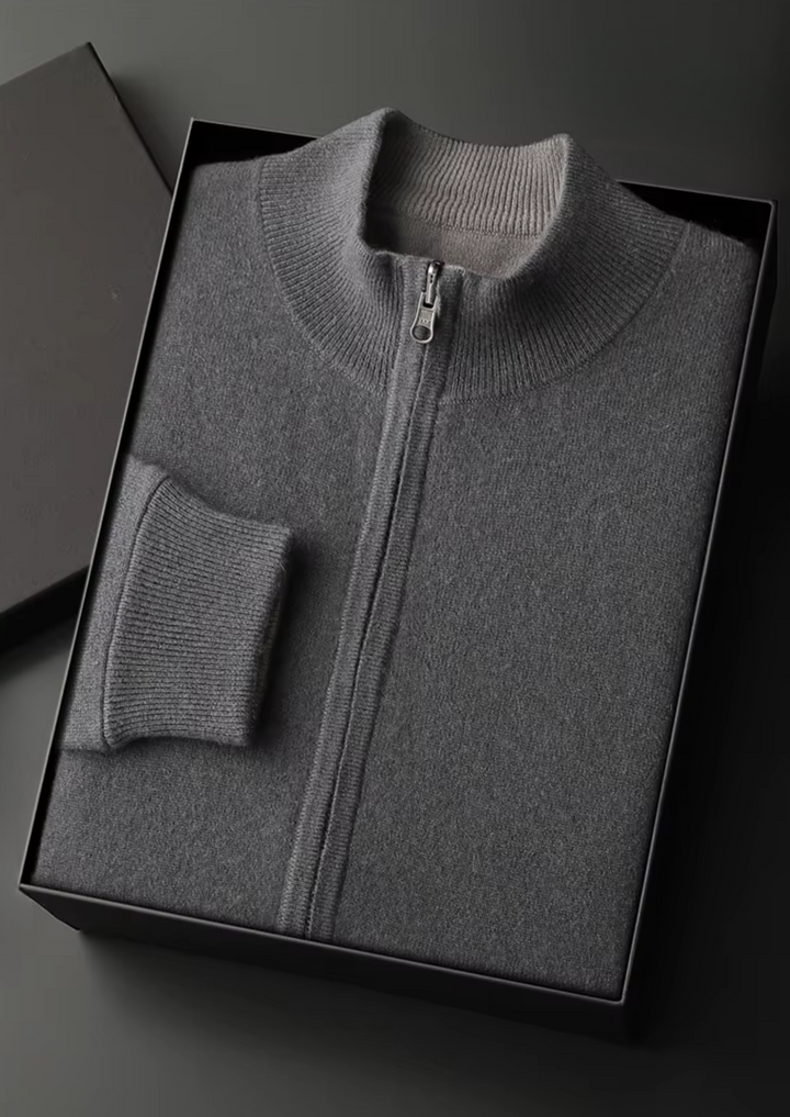 Cozy Wool Zip Cardigan