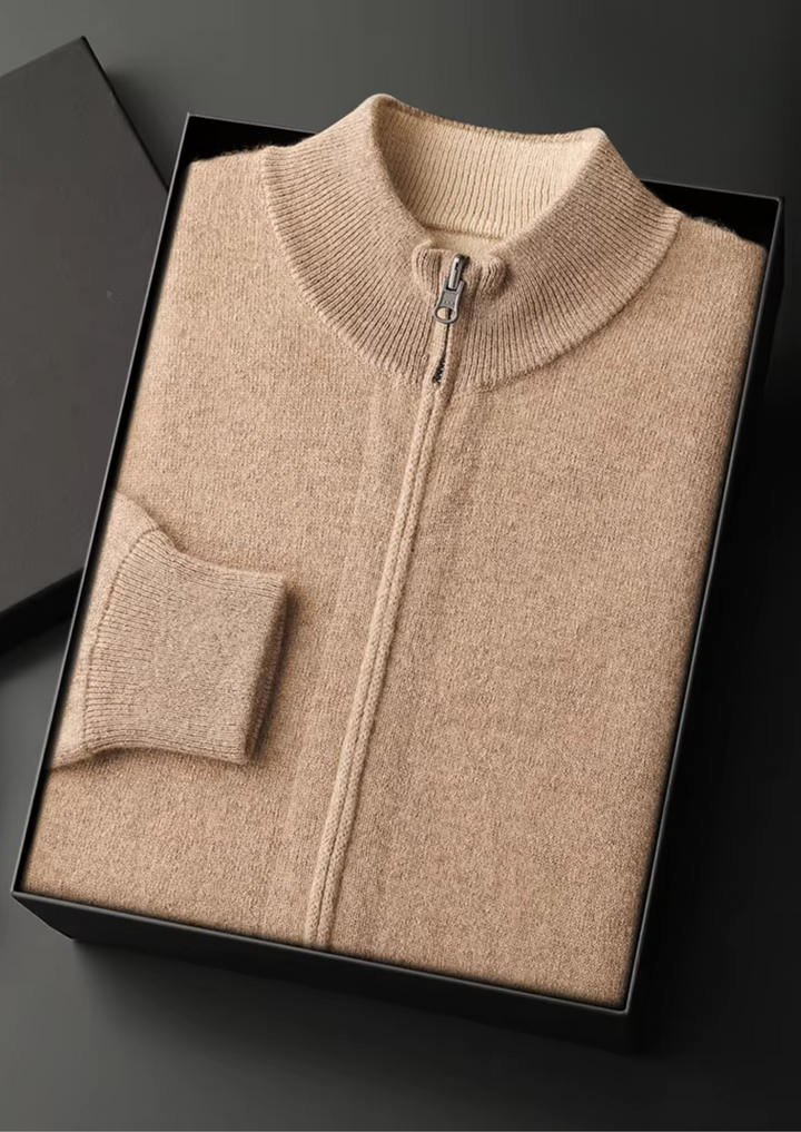 Cozy Wool Zip Cardigan