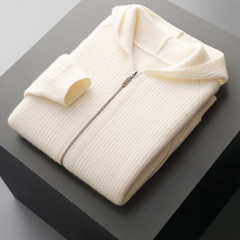 Cozy Merino Wool Zip Hoodie