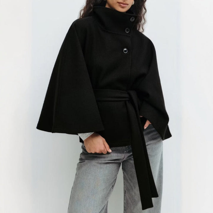 Elegant Wool Cape Coat